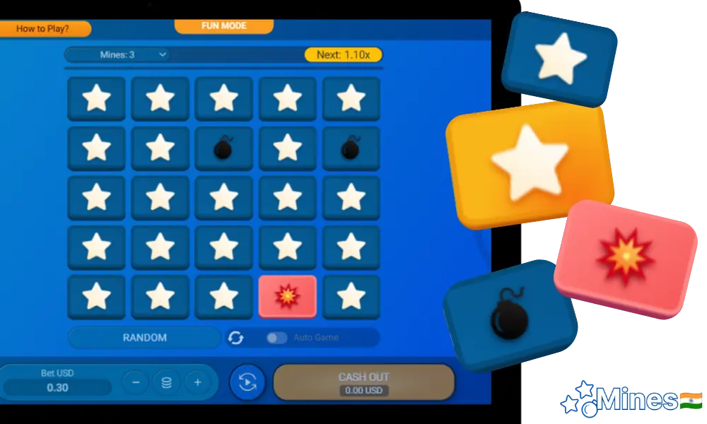 What symbols exist in Mines and what do they mean