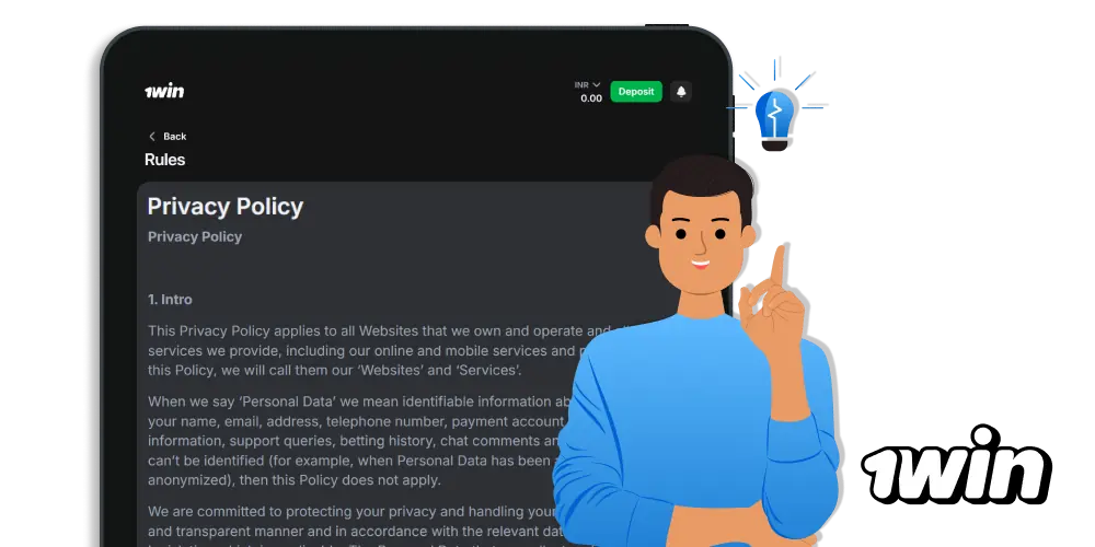 Privacy and data safety at 1win App in India